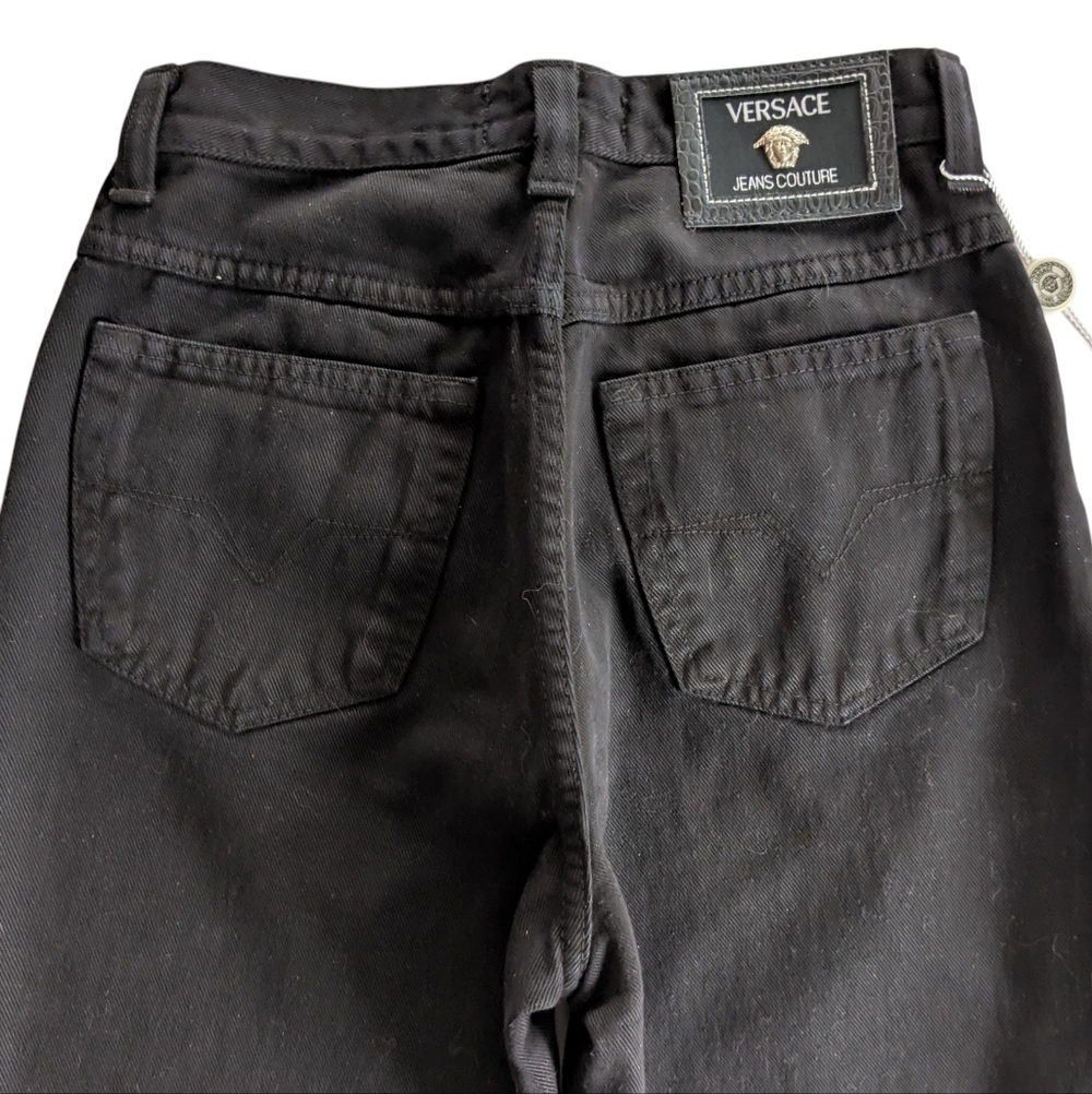 Versace Black High Rise Jeans Size 27 - Picture 7 of 11